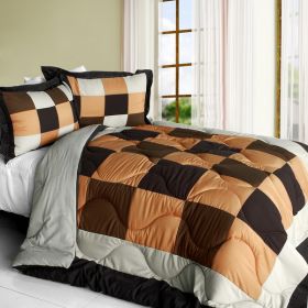 [Blinking Danae] Quilted Patchwork Down Alternative Comforter Set (Full/Queen Size)