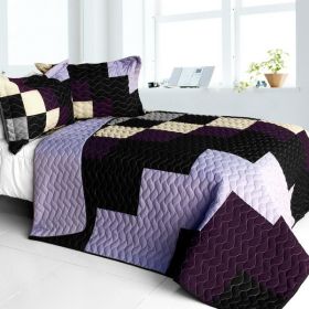 [Life of Lavender] Brand New Vermicelli-Quilted Patchwork Quilt Set Full/Queen