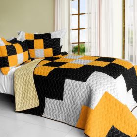 [Life of Bee] Brand New Vermicelli-Quilted Patchwork Quilt Set Full/Queen