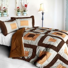 [In My Life B] Quilted Patchwork Down Alternative Comforter Set (Full/Queen Size)