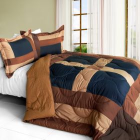 [Meeting Cross] Quilted Patchwork Down Alternative Comforter Set (Full/Queen Size)