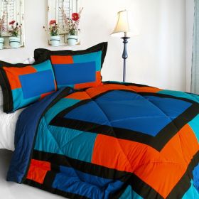 [Excellent Soho] Quilted Patchwork Down Alternative Comforter Set (Full/Queen Size)