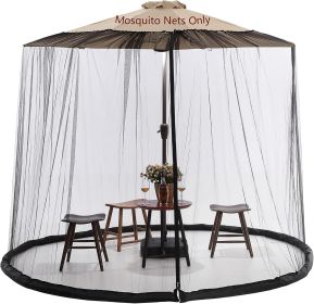 9/10 FT Mosquito Net for Patio Umbrella Outdoors Screen Polyester Hanging Tent(Mosquito Net Only) (Color: 9/10ft)