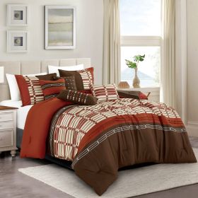 7 Pieces Comforter Set (size: KING)